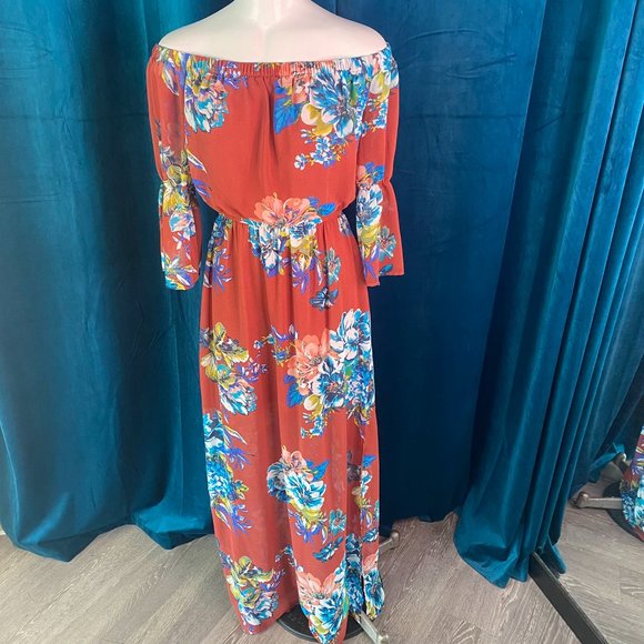 As U Wish Dresses & Skirts - As You Wish Off The Shoulder Floral Maxi Dress